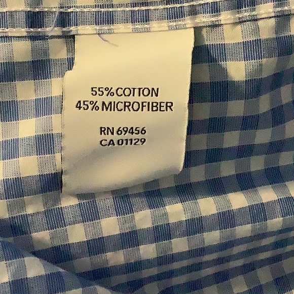 💥 Collection by Michael Strahan 18R blue check button up shirt - Picture 5 of 9
